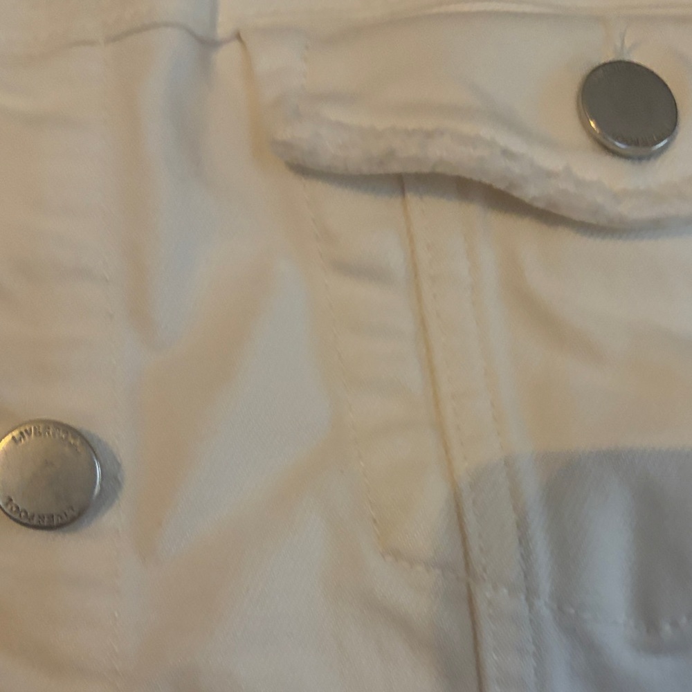 Liverpool White Distressed Hem Jean Jacket - Picture 4 of 6